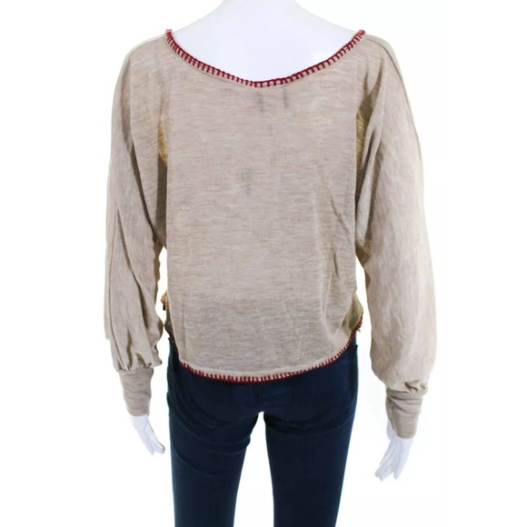 AsIs Los Angeles Long Sleeve Embroidered Top - Picture 3 of 5